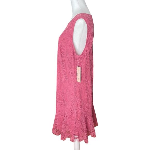 Nanette Lepore 12 Countryside Dreams Shift Dress Pink Lace Sleeveless NWT - Picture 7 of 10